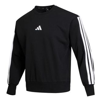 adidas Essentials 3-Stripes French Terry Sweatshirt Asia Sizing Black JE6372