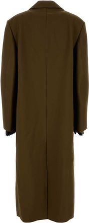 Maison Margiela Womens Polyester Coat Khaki