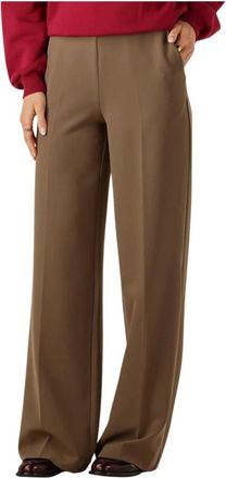 Modstr&ouml;m Bruine Nelli Broek voor Stijlvolle Vrouwen - Dames - Wijde Broeken - Bruin - L - Broeken