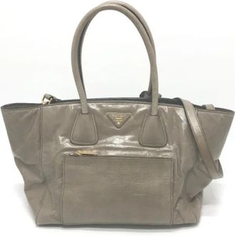 Prada Pre-owned Leather prada-bags - Dames - Vintage Handtas - Bruin - ONE Size - Leer - Vintage