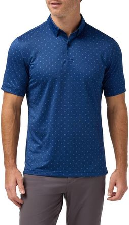 Mizzen+Main Halyard Trim Fit Performance Polo in Midnight Navy Scattered Jack at Nordstrom, Size Xx-Large