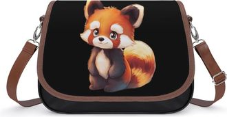 Generic Cute Red Panda Small Womens Crossbody Bags Shoulder Handbag with Adjustable Strap for Travel