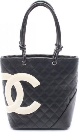 Chanel Black White Cambon Ligne Tote Bag (Pre-Owned)