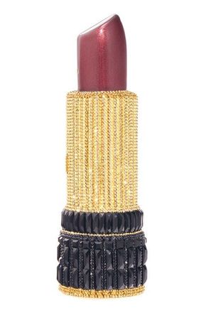 Judith Leiber Lipstick Crystal Embellished Clutch in Silver Jet Multi at Nordstrom