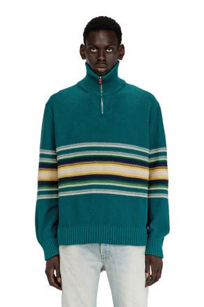 Diesel Cotton jumper with turtle neck - Knitwear - Man - Green