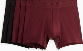 H&M 5er-Pack Halblange Trunks mit Lycra - Red