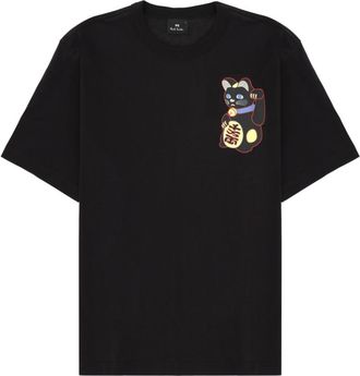 Paul Smith Black Graphic Crew Neck T-Shirt