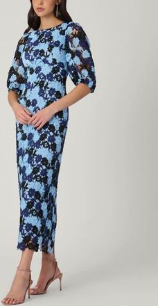 Shoshanna Midnight Lanier Paulinia Lace Dress in Tonal Blue at Nordstrom, Size 0