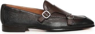 Doucal's Loafer met dubbele gesp - Heren - Loafers - Bruin - 45 EU - Leer - Schoenen