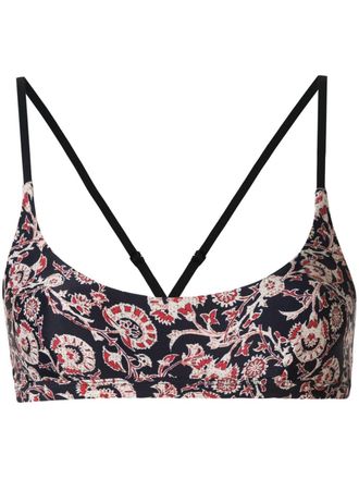 The Upside patterned sports bra - women - Spandex/Elastane/Polyamide - L - Blue