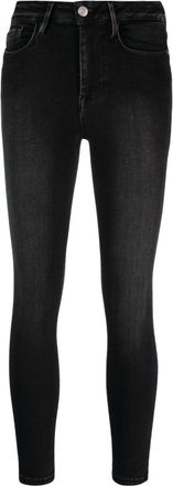 Frame Denim Le One skinny-leg cropped jeans - women - Polyester/Cotton/Elastane - 1 - Black
