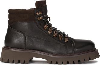 Kazar Bruine leren trapper laarzen - Heren - Veterlaarzen - Bruin - 41 EU - Leer - Schoenen