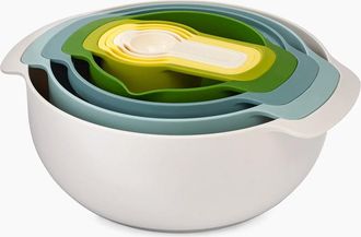 Joseph Joseph Set De Preparaci&oacute;n Joseph Joseph Nest 9 Plus De 9 Piezas, Apilable Y Funcional, Incluye Tazones, Tazas Medidoras, Colador Y Tamiz, Apto Para Lavavajil
