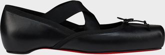 Christian Louboutin Cassiasticina Leather Ballerina Flats