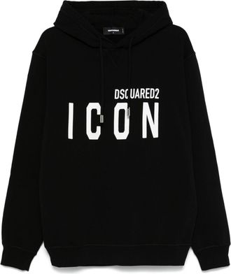 Dsquared2 Icon hoodie - men - Cotton/Cotton - S - Black