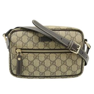 Gucci Pre-owned Cross Body Bags, female, Beige, Size: ONE SIZE Pre-owned GG Supreme Coated Canvas Shoulder Bag