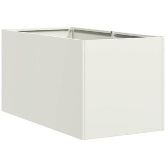 vidaXL Jardinera De Acero Laminado En Fr&iacute;o Blanco 40x80x40 Cm Vidaxl