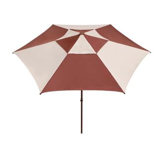 HAY Terrazza Sonnenschirm, sechseckig, &Oslash; 300 cm, off-white / burgundy