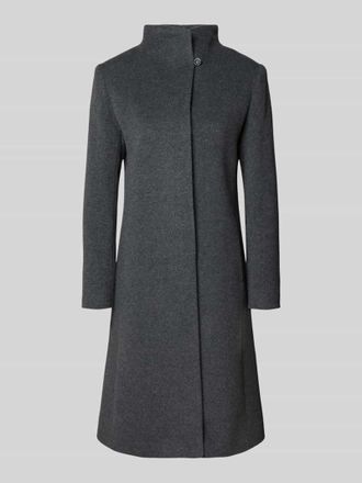 Cinzia Rocca Mantel mit Kaschmir-Anteil in Mittelgrau Melange, Größe 34