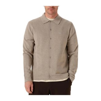 Filling Pieces Truien Leurink Exclusives Knit Dress Shirt - Heren - Casual Overhemden - Beige - L - Overhemden