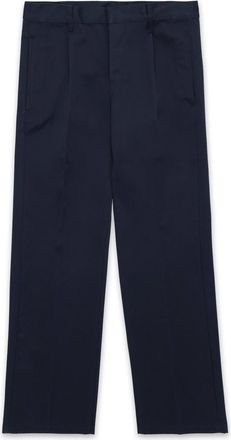 Fortela Cotton Gabardine Trousers with Pleats in Blue at Nordstrom, Size 46 32 Eu