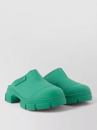 Ganni recycled rubber retro mules open back