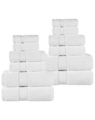 Superior Niles Giza Cotton Dobby Ultra-Plush Thick Soft Absorbent 12Pc Towel Set
