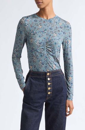 Ulla Johnson Neri Jersey Top in Celeste Floral at Nordstrom, Size X-Small