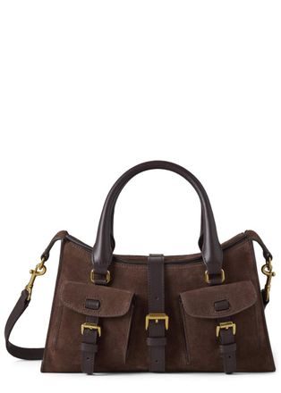 Mulberry Roxanne Small Suede Cross-body bag - Dark Brown - One Size