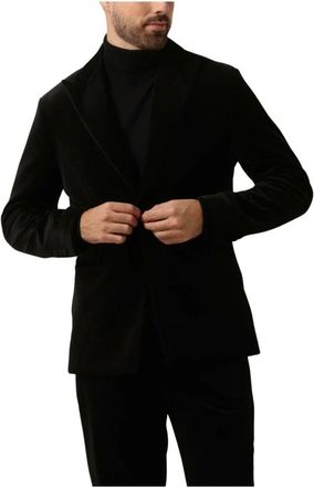 Selected Velvet Slim-fit Blazer in Zwart - Heren - Blazers - Zwart - S - Jassen