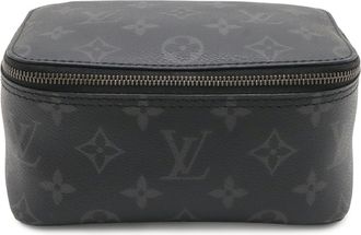 Louis Vuitton Black Gray Monogram Eclipse Canvas Leather Pouch (Pre-Owned)