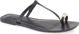 Madewell Toe Loop Sandal in True Black at Nordstrom Rack, Size 10.5
