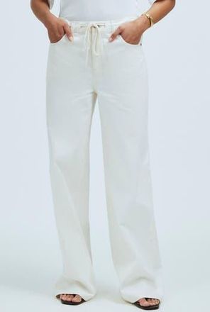 Madewell Drawstring High Waist Superwide Leg Jeans in Vintage Canvas at Nordstrom Rack, Size 23