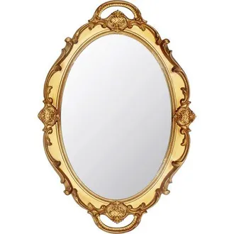 OEM Espejo De Pared Ovalado Decorativo Vintage De 37 X 25 Cm (dorado)
