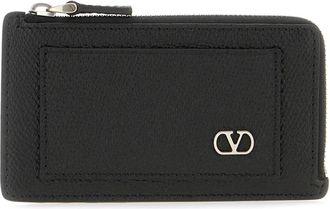 Valentino Garavani Stijlvolle Portemonnees & Kaarthouders - Heren - Portefeuilles - Zwart - ONE Size - Leer - Accessoires