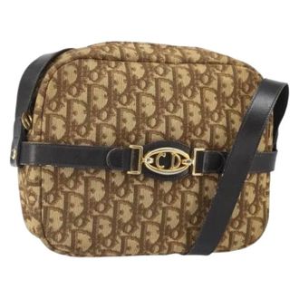 Dior Pre-owned Cross Body Bags, female, Brown, Size: ONE SIZE Pre-owned Trotter Canvas Shoulder Bag
