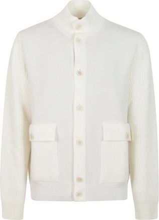 Lardini Ac67031 Vest - Heren - Truien - Wit - Maat: L Zijde