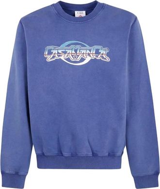 Casablanca Sweatshirts - Heren - Sweatshirts - Blauw - L - Hoodies & sweatvesten