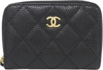 Chanel Pre-owned Wallets, female, Black, Size: ONE SIZE Pre-owned Vintage Coin Purse