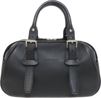 Burberry Black Leather Tote Bag (Pre-Owned)