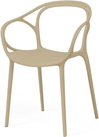 Koketto Home Silla en polipropileno beige con reposabrazos