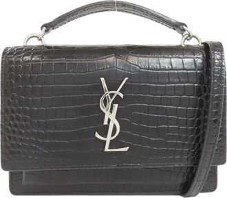 Saint Laurent Black Leather Chain/Shoulder Wallet (Pre-Owned)