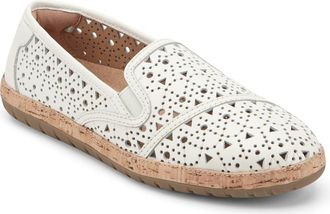 Earth Tomlyn Perforated Loafer in White at Nordstrom, Size 12