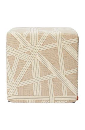 Missoni Home Nastri 40x40x40 Cm Footstool Cube With Contrasting Stitching in Beige at Nordstrom