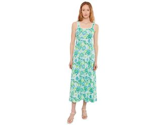 Lilly Pulitzer Dwyer Midi Dress Womens Dress Resort White Monarch Rose : XXS, Cotton