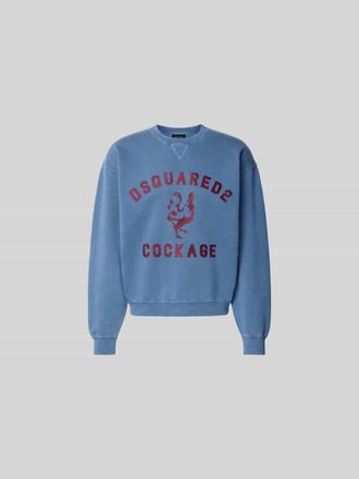 Dsquared2 Regular Fit Sweatshirt mit Logo-Detail in Blau, Gr&ouml;&szlig;e XL