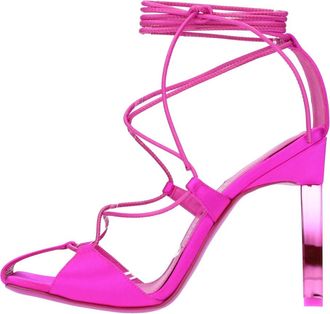 The Attico Sandalen Fuchsia - Dames - Sandalen met hakken - Roze - 37 1/2 EU - Leer - Schoenen
