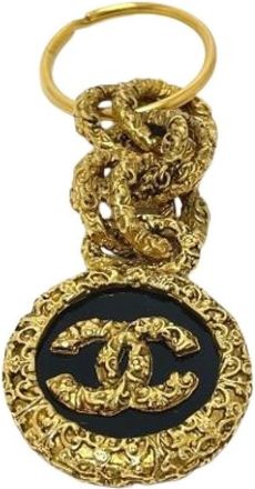 Chanel Pre-owned Coco Handbag Charm - Dames - Vintage Accessoires - Geel - ONE Size - Vintage