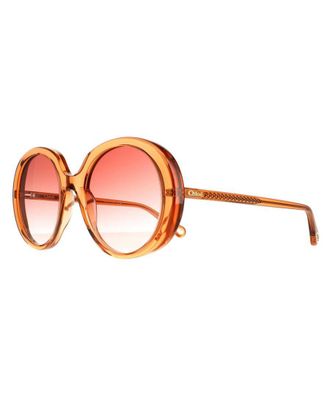 Chloé Chloé Chloe Oval Womens Transparent Dark Orange Gradient CH0007S - One Size