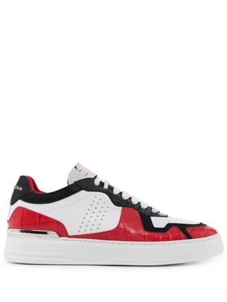 Philipp Plein colour-block low-top sneakers - Red